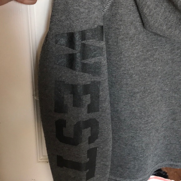 Dark grey cropped sweatshirt - Picture 3 of 4